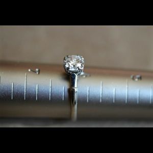 18kt White Gold Diamond Solitaire .55 to .60 ct.